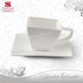 Plain white stoneware Kaffeetasse, quadratische Kaffeetassen